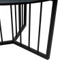 Abington Black Frame and Tinted Glass Round Coffee Table 80cm by Libra Designs | Style Our Home
