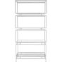 Abington Stainless Steel Frame and Clear Glass Large Display Unit by Libra Designs | Style Our Home
