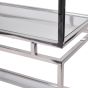 Abington Stainless Steel Frame and Clear Glass Large Display Unit by Libra Designs | Style Our Home
