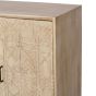 Geometric Carved 2 Door Wooden Cabinet by Libra | Style Our Home
