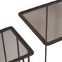 Salzburg Set of 2 Glass and Metal Side Tables Dk Gold by Libra Designs | Style Our Home

