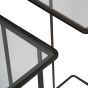Salzburg Set of 2 Glass and Metal Side Tables Dk Bronze by Libra Designs | Style Our Home
