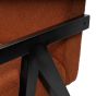 San Fransico Wooden Frame Burnt Orange Boucle Armchair