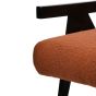 San Fransico Wooden Frame Burnt Orange Boucle Armchair