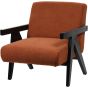 San Francisco Wooden Frame Burnt Orange Boucle Armchair by Ora Designs | Style Our Home