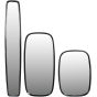 Lin Dark Graphite Textured Aluminium Mirror Slim