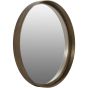 Ozar Brass Textured Round Mirror 100cm