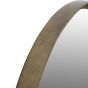 Ozar Brass Textured Round Mirror 80cm