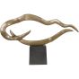 Isla Small Textured Brass Aluminium Abstract Sculpture by Libra Designs | Style Our Home
