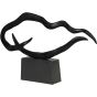Isla Large Textured Black Aluminium Abstract Sculpture by Libra Designs | Style Our Home
