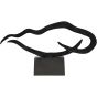 Isla Large Textured Black Aluminium Abstract Sculpture by Libra Designs | Style Our Home
