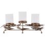 Laura Ashley Corrina Leaf Triple Votive Candleholder by Libra Designs | Style Our Home
