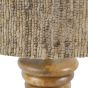 Leon Solid Wood Table Lamp with Silk Jute Shade Large by Libra Designs | Style Our Home
