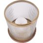Laura Ashley Large Ribbed Reed Glass Hurricane by Ora Designs | Style Our Home