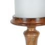 Laura Ashley Large Wooden Pedestal Hurricane with Frosted Glass by Ora Designs | Style Our Home