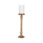 Laura Ashley Large Wooden Pedestal Hurricane with Frosted Glass by Ora Designs | Style Our Home