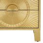 Coco Gold Embossed Metal Six Drawer Tall Boy by Libra Designs | Style Our Home
