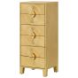 Coco Gold Embossed Metal Six Drawer Tall Boy by Libra Designs | Style Our Home
