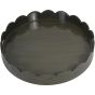 Lacquer Round Tray Olive with Scallop Edge by Libra Designs | Style Our Home
