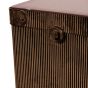 Hunter Corrugated Antique Gold Storage Trunk Accent Table by Libra Designs | Style Our Home
