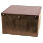 Hunter Corrugated Antique Gold Storage Trunk Coffee Table by Libra Designs | Style Our Home
