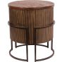 Hunter Corrugated Antique Gold End Table by Libra Designs | Style Our Home
