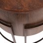 Hunter Corrugated Antique Gold End Table by Libra Designs | Style Our Home
