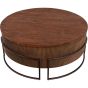 Hunter Corrugated Antique Gold Accent Table by Libra Designs | Style Our Home
