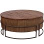 Hunter Corrugated Antique Gold Accent Table by Libra Designs | Style Our Home

