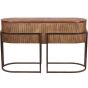 Hunter Corrugated Antique Gold Console Table by Libra Designs | Style Our Home
