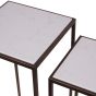 Hylas Antique Copper Frame Ceramic Set of Two Side Tables by Libra Designs | Style Our Home
