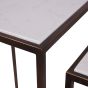Hylas Antique Copper Frame Ceramic Set of Two Side Tables by Libra Designs | Style Our Home
