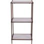 Hylas Antique Copper Frame Ceramic Three Tier Shelving Unit by Libra Designs | Style Our Home
