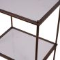 Hylas Antique Copper Frame Ceramic Three Tier Shelving Unit by Libra Designs | Style Our Home
