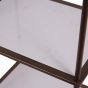 Hylas Antique Copper Frame Ceramic Three Tier Shelving Unit by Libra Designs | Style Our Home
