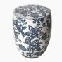 Laura Ashley Blue and White Adain Palace Drum Stool by Ora Designs | Style Our Home