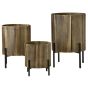 Belvedere Aged Gold Set of 3 Table Planters by Libra Designs | Style Our Home