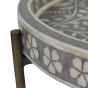Laura Ashley Grey Epsley Side Table by Libra Designs | Style Our Home