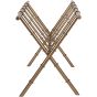 Laura Ashley Antique Brass Bamboo Finish Magazine Rack

