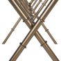 Laura Ashley Antique Brass Bamboo Finish Magazine Rack
