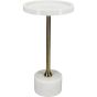 Marble Top and Base White Table with Metal Leg by Libra Designs | Style Our Home
