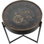 Palladium Side Table Clock with Moving Dials Black Gold by Libra Designs | Style Our Home