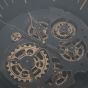 Palladium Side Table Clock with Moving Dials Black Gold by Libra Designs | Style Our Home