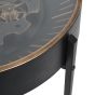 Palladium Side Table Clock with Moving Dials Black Gold by Libra Designs | Style Our Home