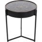 Palladium Side Table Clock with Moving Dials Black Gold by Libra Designs | Style Our Home