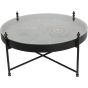 Palladium Coffee Clock Table with Moving Dials Black Gold by Libra Designs | Style Our Home