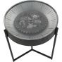 Palladium Side Table Clock with Moving Dials Black Nickel by Libra Designs | Style Our Home