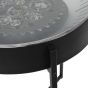 Palladium Side Table Clock with Moving Dials Black Nickel by Libra Designs | Style Our Home