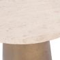 Clifton II Light Travertine Side Table 40cm
