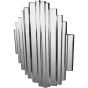 Crystalline Effect Embossed Edges Round Mirror   120cm
